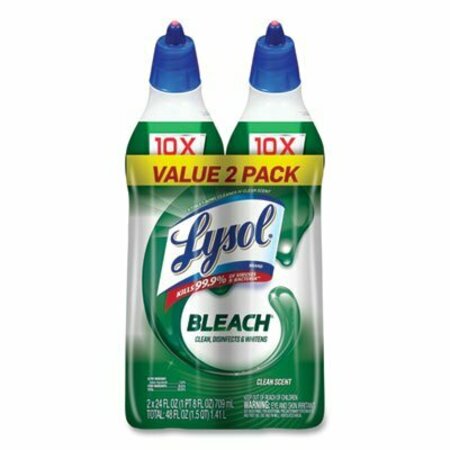 RECKITBENC LYSOL, DISINFECTANT TOILET BOWL CLEANER WITH BLEACH, 24 OZ, 8PK 96085